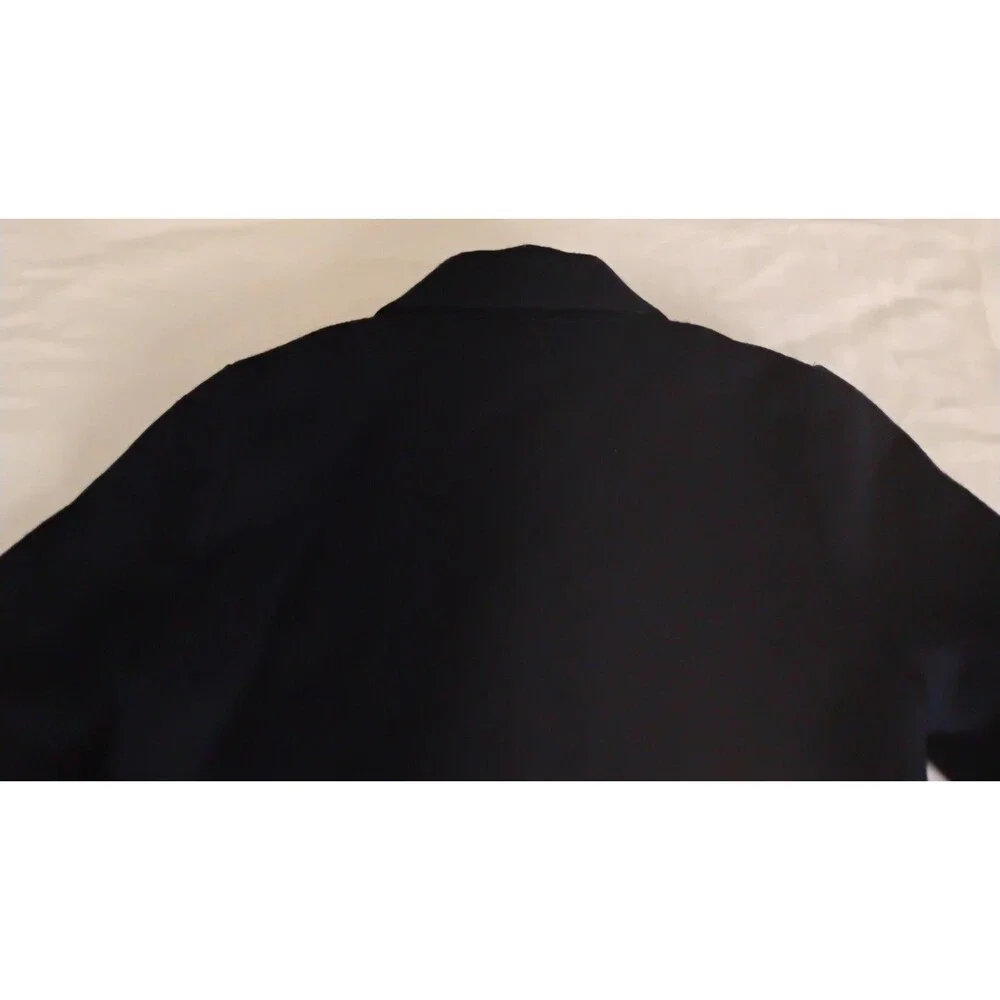 Mini Boden Boy's Navy Wool Pea Coat 7-8 Yr GC Plaid Flannel Lining Preppy Rare
